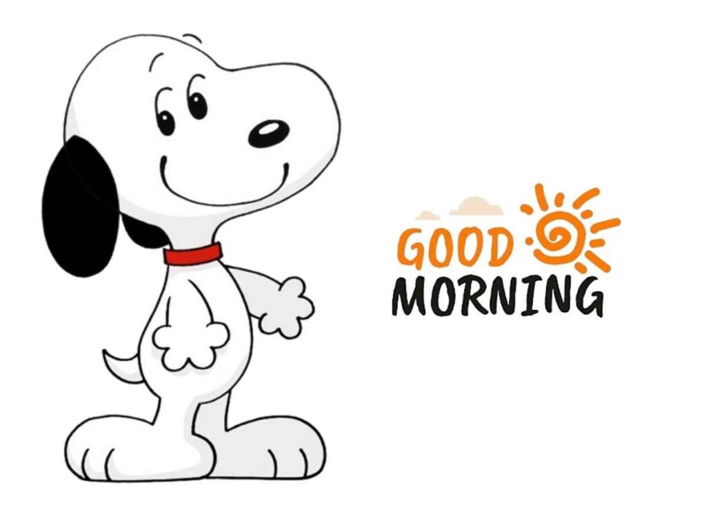 A free snoopy wallpaper, perfect for greeting someone with a good morning message.