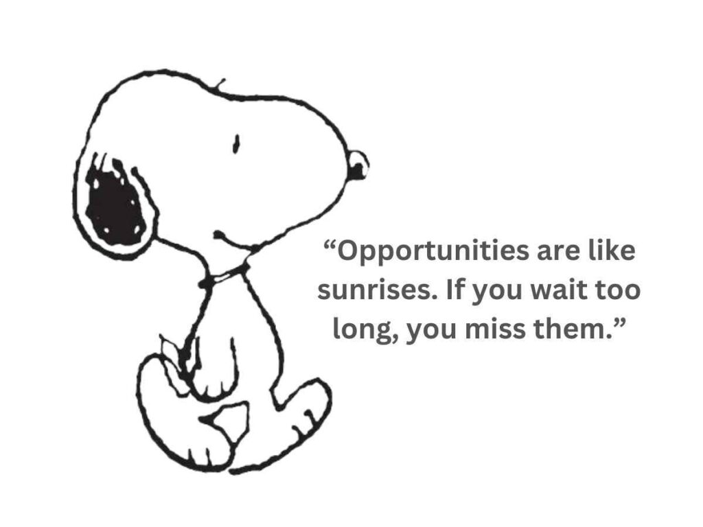 Snoopy-themed good morning image with the quote "life is like a mirror, it will smile if you smile at it.